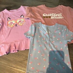 Jumping Beans Pink and Blue Tops Soft Cotton Blend Wonder nation